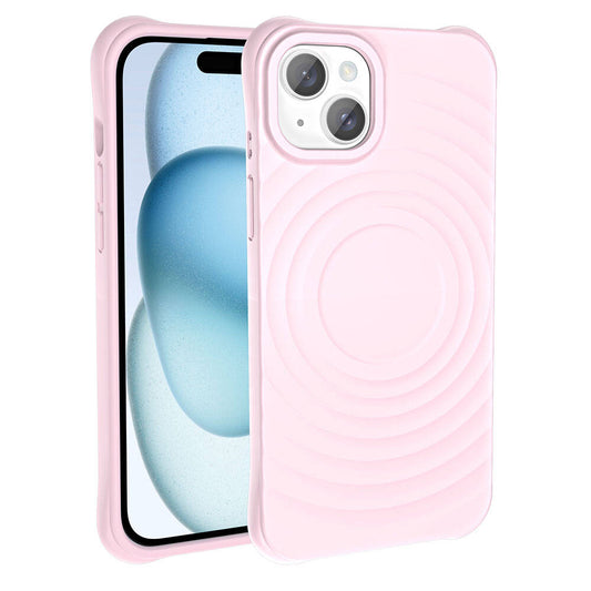 Apple iPhone 15 M-safe Şarj Özellikli Airbagli Mat Görünümlü Zore Hepi Kapak Mavi Açık