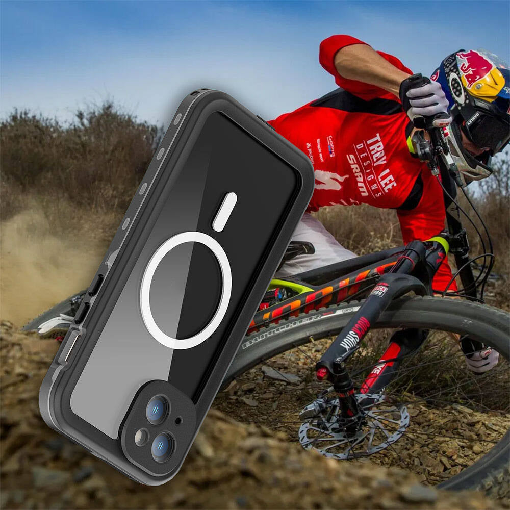 Apple iPhone 15 Plus Kılıf 1-1 Su Geçirmez Kılıf Siyah