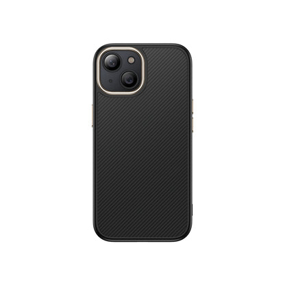 Apple iPhone 15 Plus Kılıf M-safe Şarj Özellikli Karbon Fiber Görünümlü Zore Antina Kapak Siyah-Gri