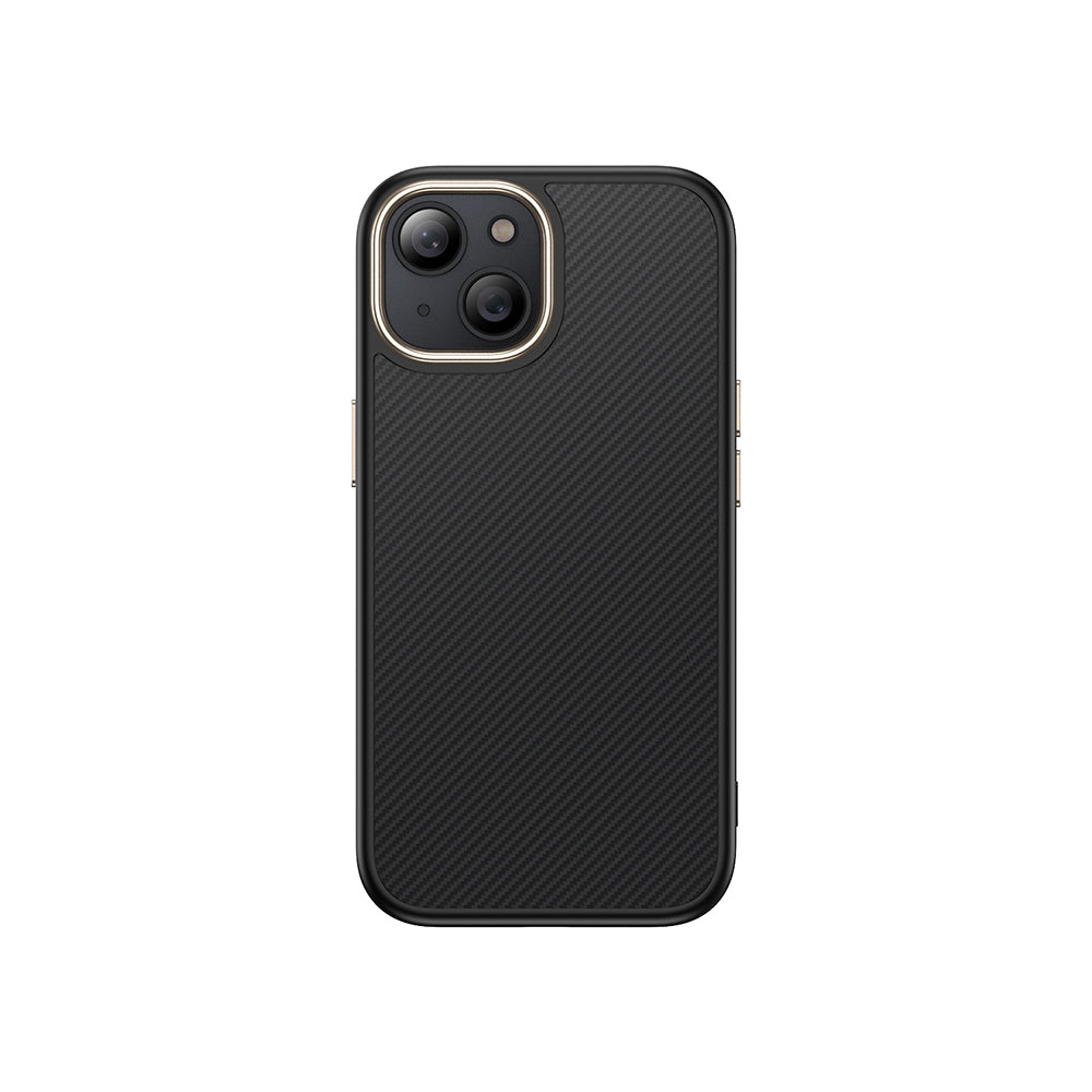 Apple iPhone 15 Plus Kılıf M-safe Şarj Özellikli Karbon Fiber Görünümlü Zore Antina Kapak Mavi