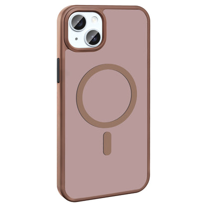 Apple iPhone 15 Plus Kılıf M-safe Şarj Özellikli Mat Arka Yüzey Zore Sio Kapak Gri