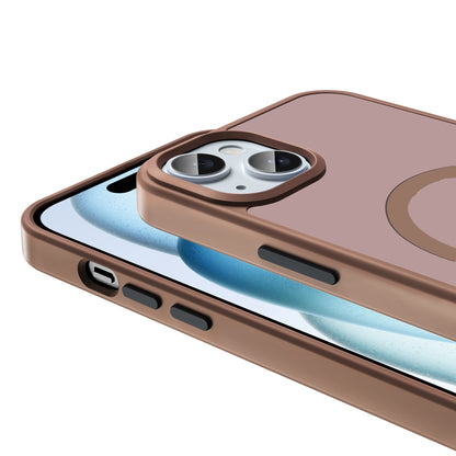 Apple iPhone 15 Plus Kılıf M-safe Şarj Özellikli Mat Arka Yüzey Zore Sio Kapak Gri