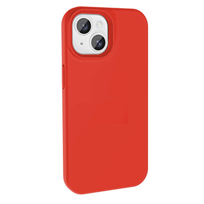 Apple iPhone 15 Plus Kılıf M-safe Şarj Özellikli Sıvı Teknolojili Silinebilir Sert Zore Kivi Kapak Kırmızı