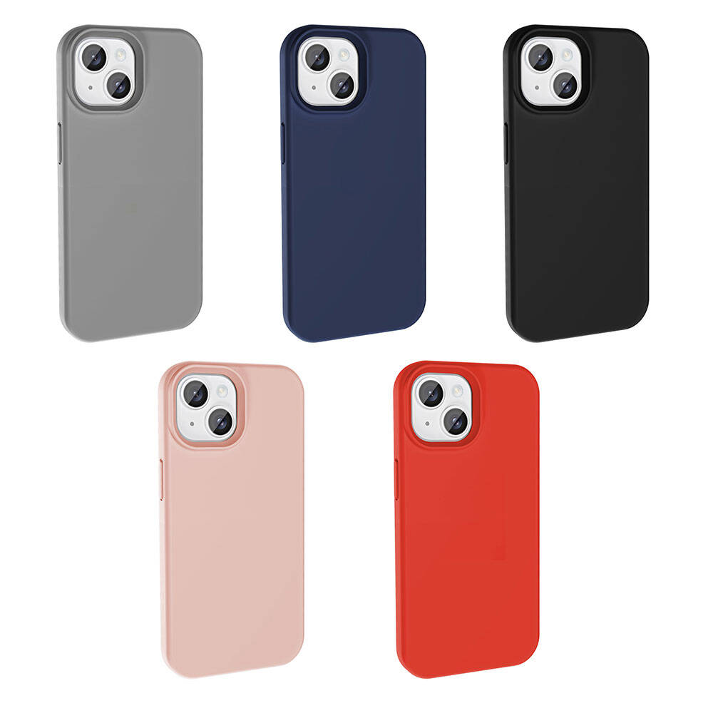 Apple iPhone 15 Plus Kılıf M-safe Şarj Özellikli Sıvı Teknolojili Silinebilir Sert Zore Kivi Kapak Kırmızı