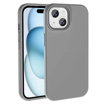 Apple iPhone 15 Plus Kılıf M-safe Şarj Özellikli Sıvı Teknolojili Silinebilir Sert Zore Kivi Kapak Koyu Gri