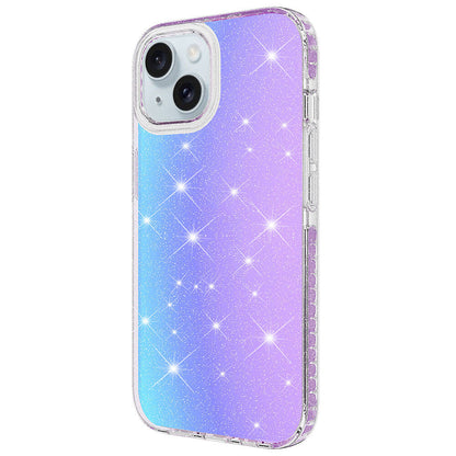 Apple iPhone 15 Plus Kılıf Parlak Renk Geçişli Zore Velle Kapak Mor