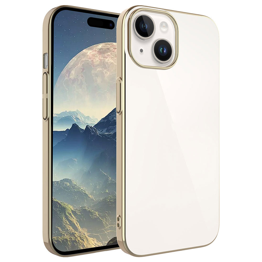 Apple iPhone 15 Plus Kılıf Sert PC Renkli Çerçeveli Zore Riksos Kapak Sierra Mavi