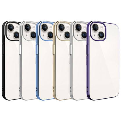 Apple iPhone 15 Plus Kılıf Sert PC Renkli Çerçeveli Zore Riksos Kapak Siyah