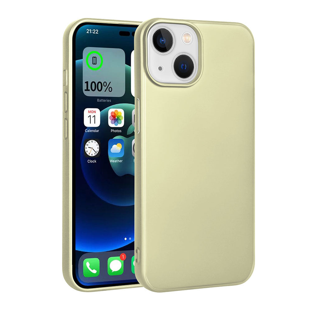 Apple iPhone 15 Plus Kılıf Zore Premier Silikon Kapak Gold