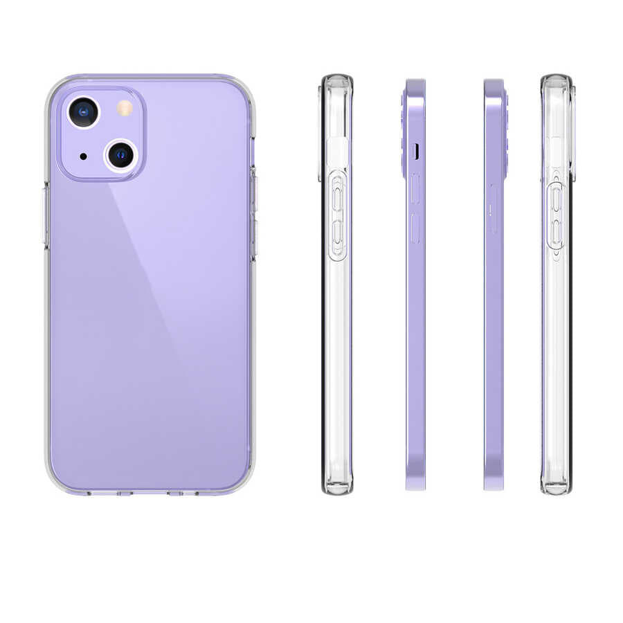 Apple iPhone 15 Plus Kılıf Zore Süper Silikon Kapak Renksiz