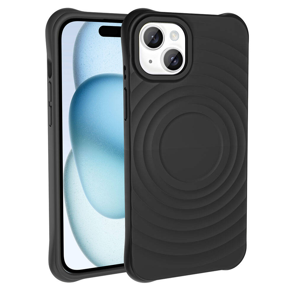 Apple iPhone 15 Plus M-safe Şarj Özellikli Airbagli Mat Görünümlü Zore Hepi Kapak Lila