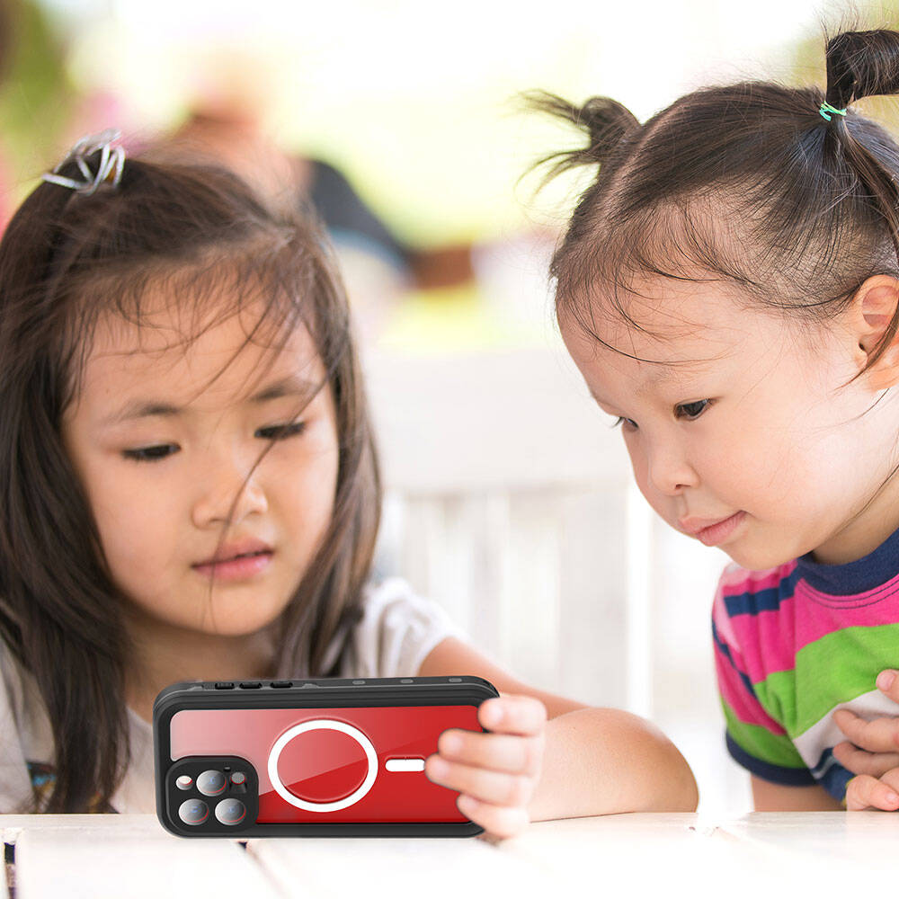 Apple iPhone 15 Pro Kılıf 1-1 Su Geçirmez Kılıf Siyah