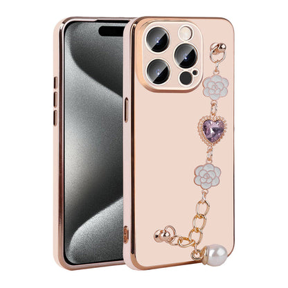 Apple iPhone 15 Pro Kılıf El Tutamaçlı Kamera Korumalı Zore Taka Silikon Kapak Mor