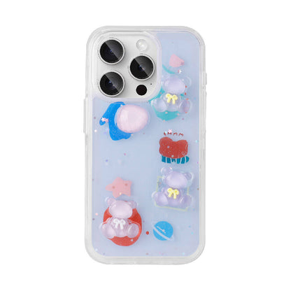 Apple iPhone 15 Pro Kılıf Kabartma Figürlü Parlak Zore Minimini Silikon Kapak Kırmızı