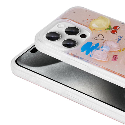 Apple iPhone 15 Pro Kılıf Kabartma Figürlü Parlak Zore Minimini Silikon Kapak Mor