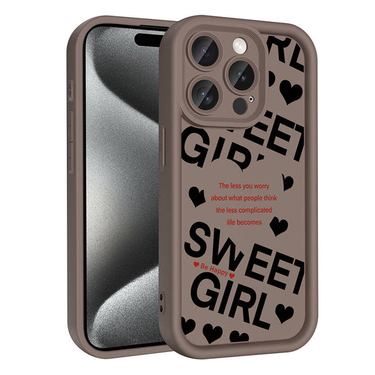 Apple iPhone 15 Pro Kılıf Kamera Korumalı Baskılı Arka Yüzey Zore Klas Kapak Koyu Kahve