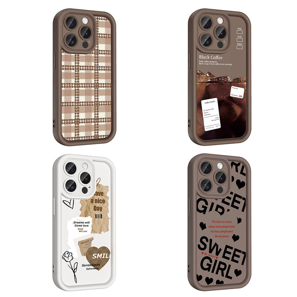 Apple iPhone 15 Pro Kılıf Kamera Korumalı Baskılı Arka Yüzey Zore Klas Kapak Siyah