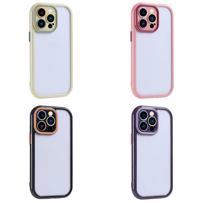 Apple iPhone 15 Pro Kılıf Kamera Korumalı Renkli Kenar ve Çerçeve Tasarımlı Zore Vitamin Kapak Siyah