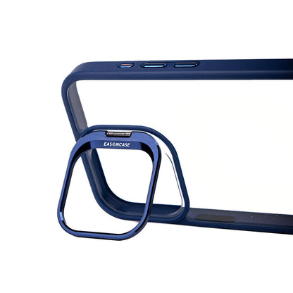 Apple iPhone 15 Pro Kılıf Kamera Lens Korumalı Standlı Zore Klon Lensli Kapak Siyah