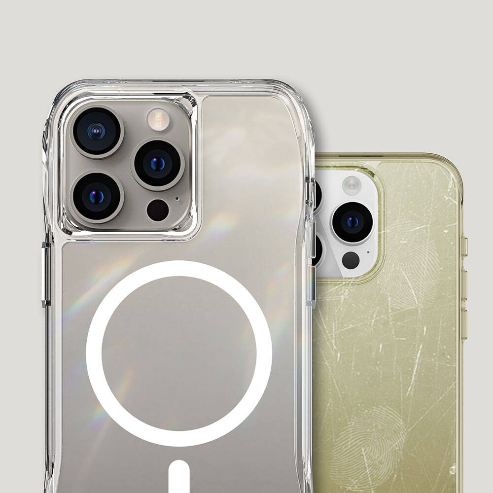 Apple iPhone 15 Pro Kılıf M-safe Şarj Özellikli Airbagli Şeffaf Zore İncek Kapak Şeffaf