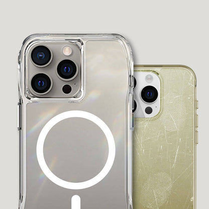 Apple iPhone 15 Pro Kılıf M-safe Şarj Özellikli Airbagli Şeffaf Zore İncek Kapak Şeffaf