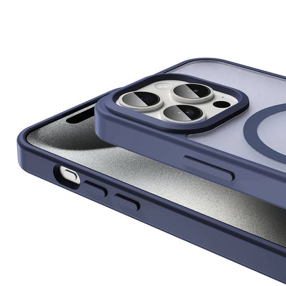 Apple iPhone 15 Pro Kılıf M-safe Şarj Özellikli Mat Arka Yüzey Zore Sio Kapak Siyah