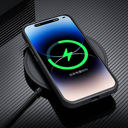 Apple iPhone 15 Pro Kılıf M-safe Şarj Özellikli PU Deri Zore Adora Kapak Koyu Gri