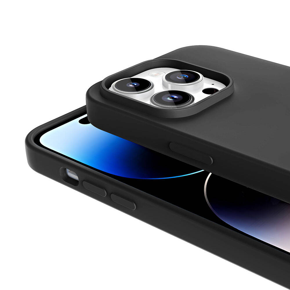 Apple iPhone 15 Pro Kılıf M-safe Şarj Özellikli Sıvı Teknolojili Silinebilir Sert Zore Kivi Kapak Pembe