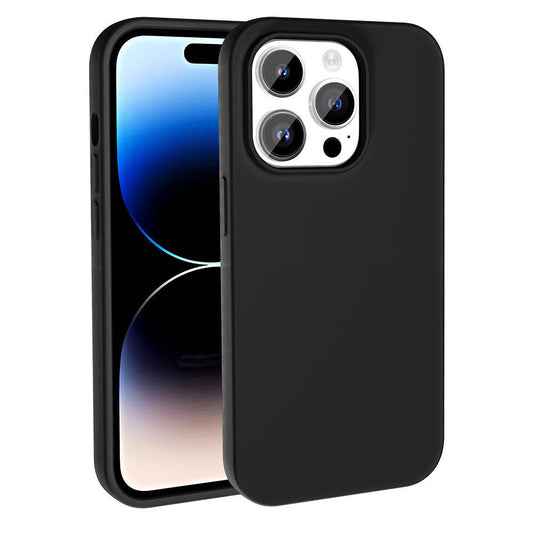 Apple iPhone 15 Pro Kılıf M-safe Şarj Özellikli Sıvı Teknolojili Silinebilir Sert Zore Kivi Kapak Siyah