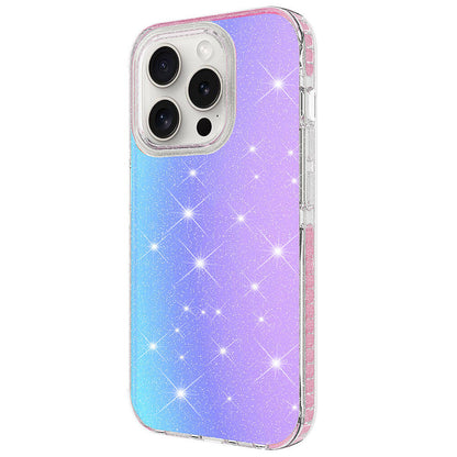 Apple iPhone 15 Pro Kılıf Parlak Renk Geçişli Zore Velle Kapak Pembe