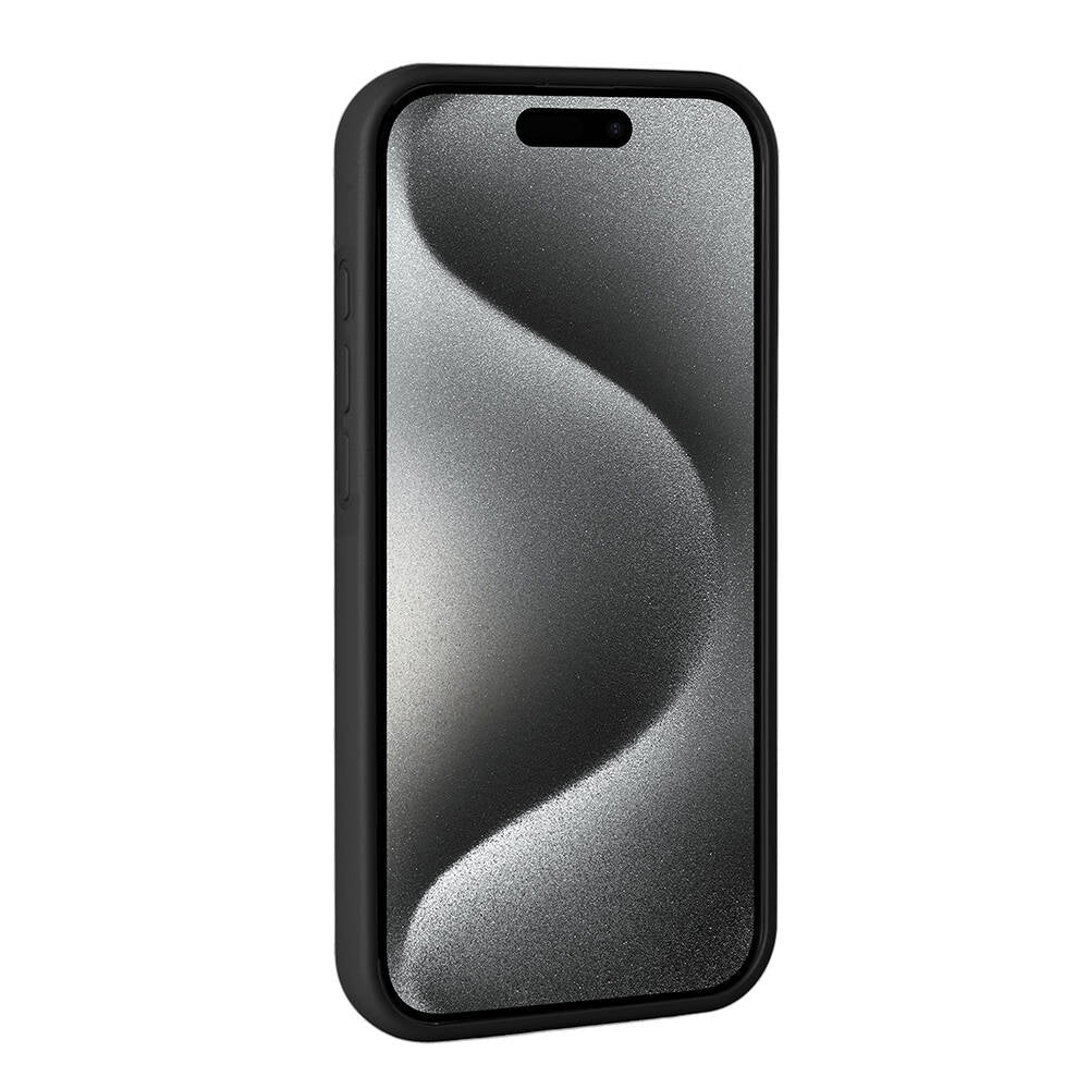 Apple iPhone 15 Pro Kılıf Parlak Taşlı Tasarım Zore Pırlanta Kapak Siyah