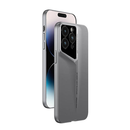 Apple iPhone 15 Pro Kılıf Ultra İnce Kamera Korumalı Sert Rubber Zore Procase Kapak Titanyum-Gri