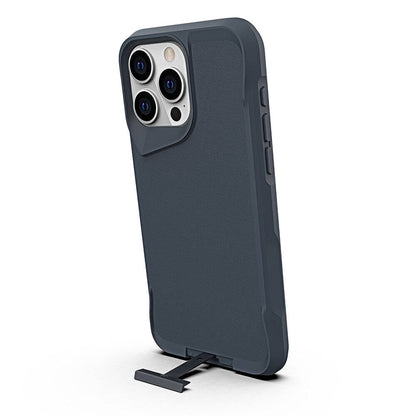 Apple iPhone 15 Pro Kılıf Zore Airbag Kenarlı T-Max Mat Standlı Kapak Gri