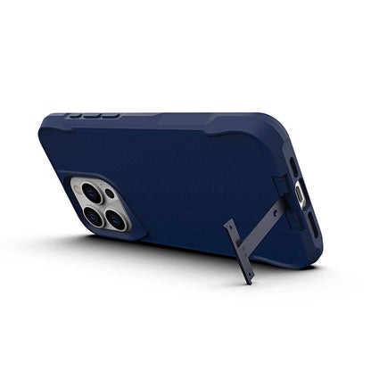 Apple iPhone 15 Pro Kılıf Zore Airbag Kenarlı T-Max Mat Standlı Kapak Siyah