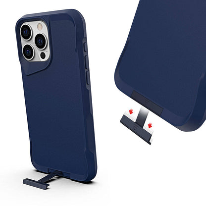 Apple iPhone 15 Pro Kılıf Zore Airbag Kenarlı T-Max Mat Standlı Kapak Gri