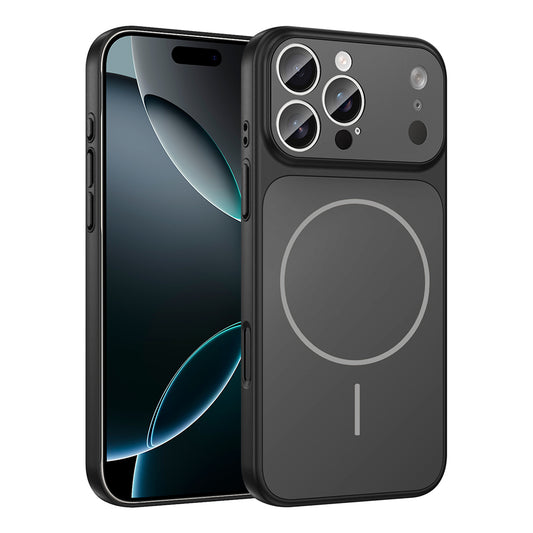 Apple iPhone 15 Pro Kılıf Zore M-Safe Şarj Özellikli Kamera Korumalı Formen Kapak Siyah