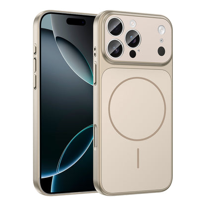 Apple iPhone 15 Pro Kılıf Zore M-Safe Şarj Özellikli Kamera Korumalı Formen Kapak Gold