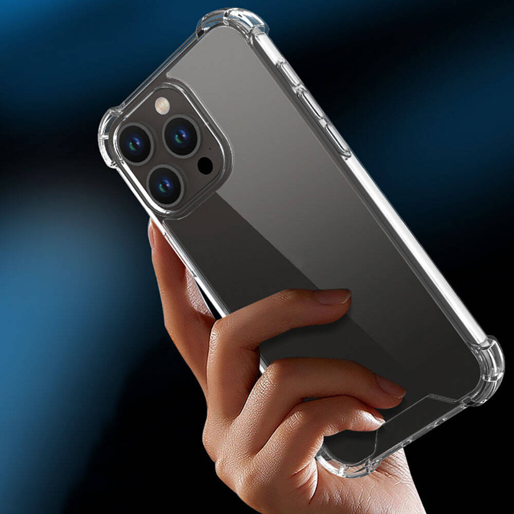 Apple iPhone 15 Pro Kılıf Zore Nitro Anti Shock Silikon Renksiz