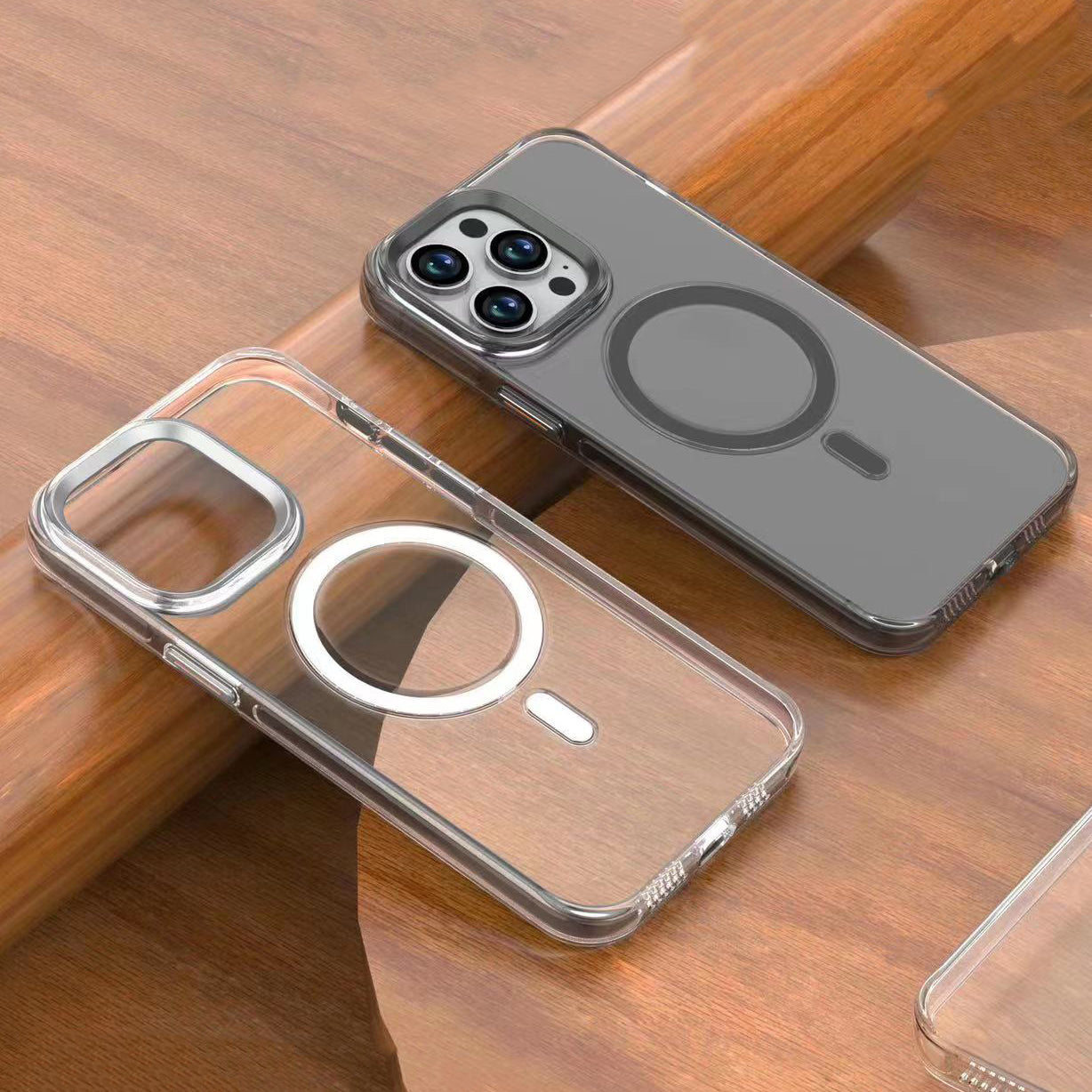 Apple iPhone 15 Pro Kılıf Zore Wireless Şarj Özellikli Şeffaf Efsane Kapak Renksiz