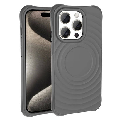 Apple iPhone 15 Pro M-safe Şarj Özellikli Airbagli Mat Görünümlü Zore Hepi Kapak Lila