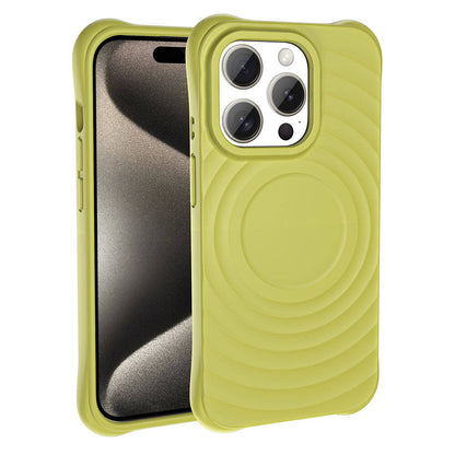 Apple iPhone 15 Pro M-safe Şarj Özellikli Airbagli Mat Görünümlü Zore Hepi Kapak Beyaz