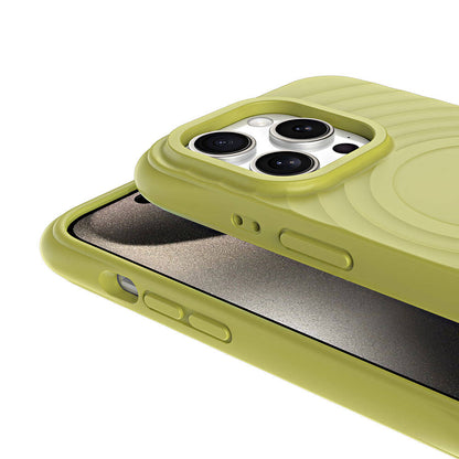 Apple iPhone 15 Pro M-safe Şarj Özellikli Airbagli Mat Görünümlü Zore Hepi Kapak Beyaz