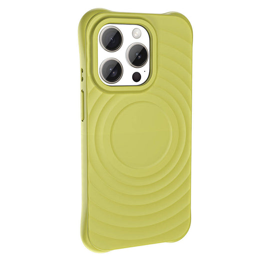 Apple iPhone 15 Pro M-safe Şarj Özellikli Airbagli Mat Görünümlü Zore Hepi Kapak Yeşil