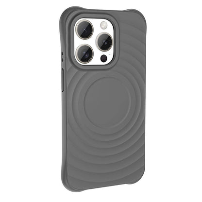 Apple iPhone 15 Pro M-safe Şarj Özellikli Airbagli Mat Görünümlü Zore Hepi Kapak Gri