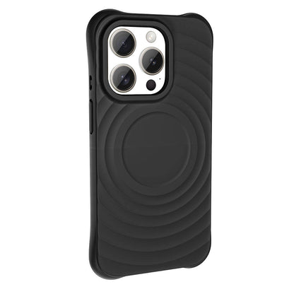 Apple iPhone 15 Pro M-safe Şarj Özellikli Airbagli Mat Görünümlü Zore Hepi Kapak Siyah