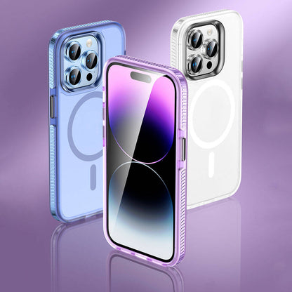 Apple iPhone 15 Pro Max Kılıf Airbagli M-safe Wireless Şarj Özellikli Lens Koruyuculu Zore Klaptika Kapak Siyah