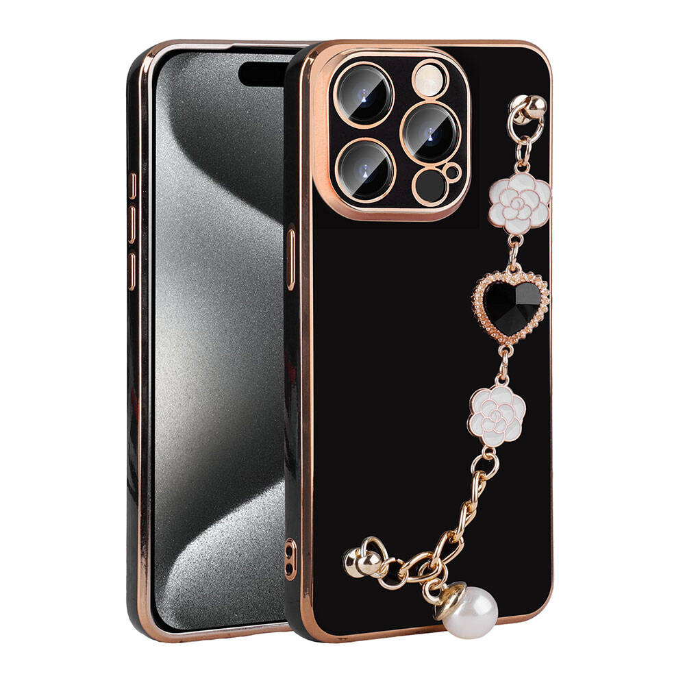 Apple iPhone 15 Pro Max Kılıf El Tutamaçlı Kamera Korumalı Zore Taka Silikon Kapak Pembe