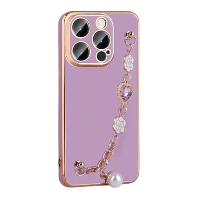 Apple iPhone 15 Pro Max Kılıf El Tutamaçlı Kamera Korumalı Zore Taka Silikon Kapak Mor