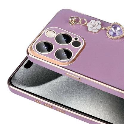 Apple iPhone 15 Pro Max Kılıf El Tutamaçlı Kamera Korumalı Zore Taka Silikon Kapak Pembe