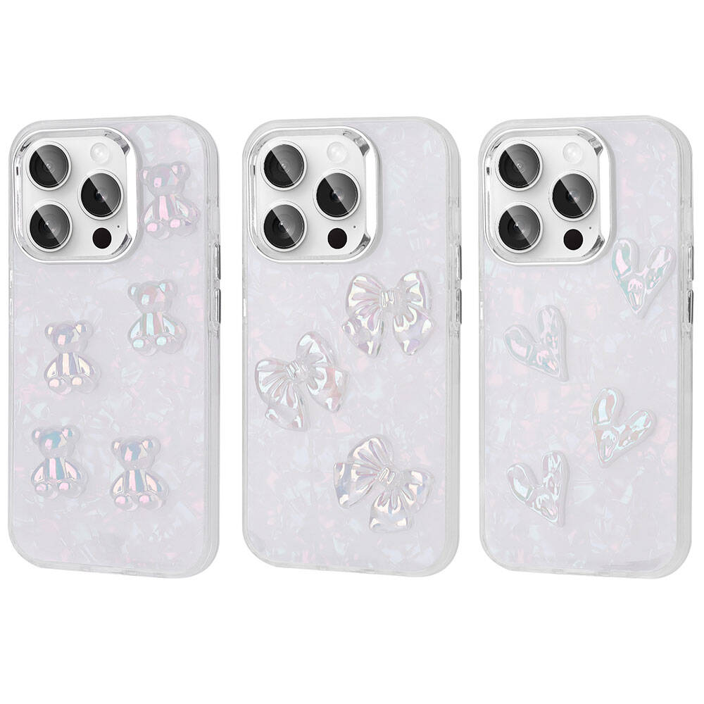 Apple iPhone 15 Pro Max Kılıf Kabartma Figürlü Parlak Zore Eralli Silikon Kapak Kelebek